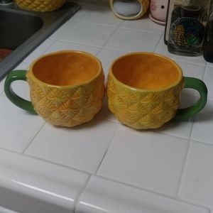Large pineapple mugs